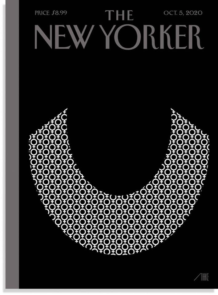שער מגזין &quot;ניו יורקר&quot; לזכרה של רות ביידר גינזבורג (צילום: ניו יורקר)