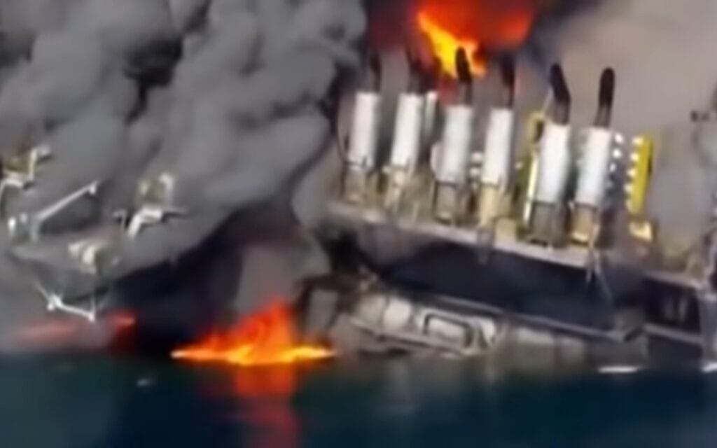 צילום מסך מתוך סרט על אסון אסדת הדיפווטר הורייזון של נשיונל ג'אוגרפיק