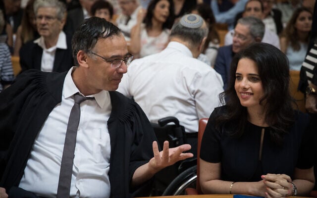 איילת שקד ושי ניצן בעת שעבדו יחד במשרד המשפטים, 2018 (צילום: הדס פרוש/פלאש90)