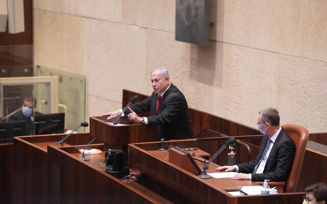 ראש הממשלה בנימין נתניהו במליאת הכנסת (צילום: שמוליק גרוסמן, דוברות הכנסת)