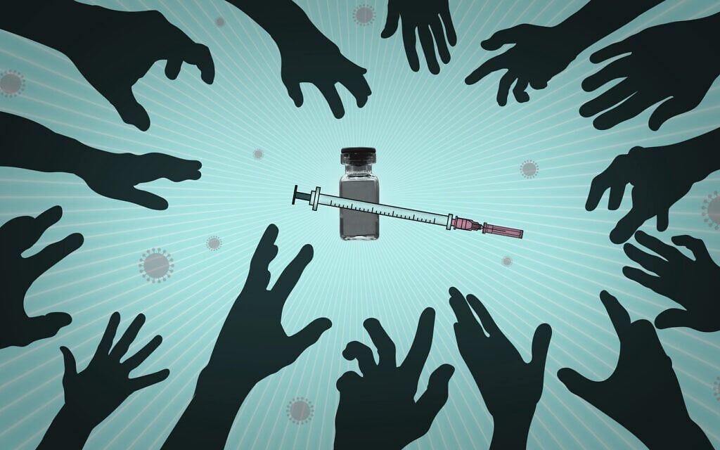 אילוסטרציה. מרוץ לקבלת חיסון נגד קורונה (צילום: AP Illustration/Peter Hamlin)