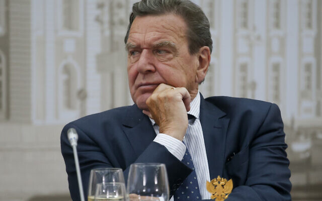 קנצלר גרמניה לשעבר גרהרד שרודר (צילום: AP Photo/Dmitry Lovetsky)