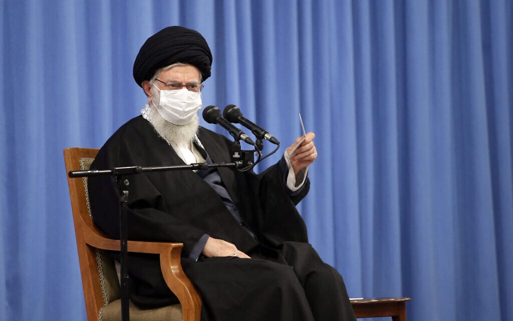 עלי חמינאי, המנהיג העליון של איראן. דצמבר 2020 (צילום: Office of the Iranian Supreme Leader via AP)
