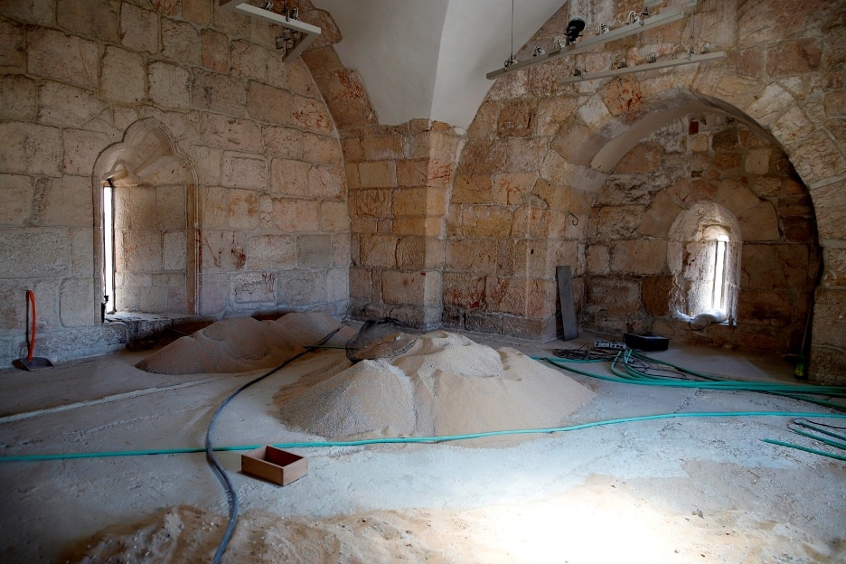 חפירות ושיפוצים במגדל דוד, נובמבר 2020 (צילום: ריקי רחמן)