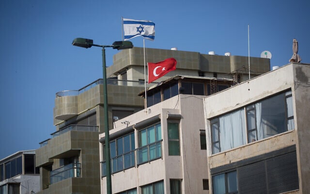 שגרירות טורקיה בתל אביב, 16 במאי 2018 (צילום: מרים אלסטר, פלאש 90)