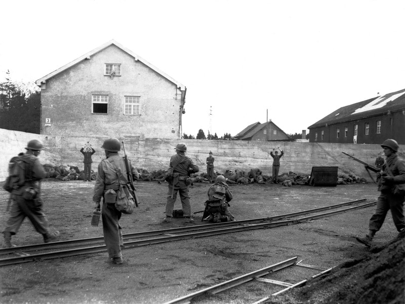 מחנה הריכוז דכאו ב-1945 (צילום: US Army)
