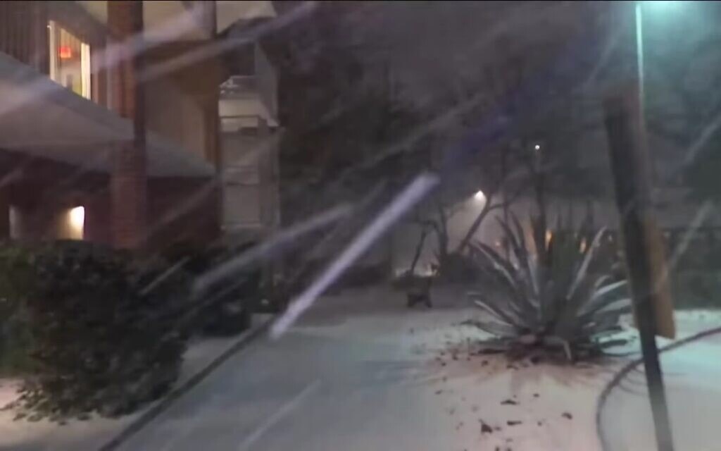 הסופה בטקסס, צילום מסך מסקיי ניוז