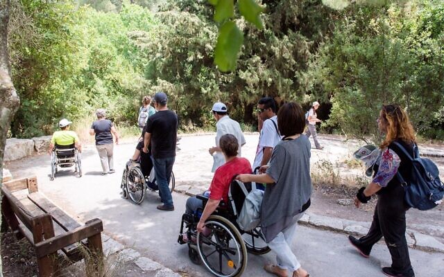 אנשים עם מוגבלויות בחוות לטם בעמק השלום (צילום: מטה המאבק להצלת עמק השלום)