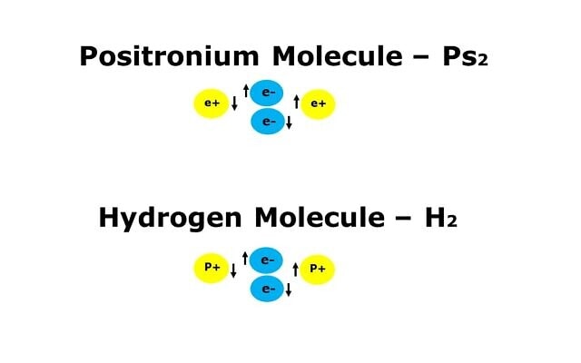 מולקולת פוזיטרוניום ומימן (צילום: אילוסטרציה)