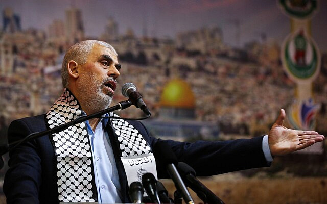 מנהיג חמאס יחיא סנוואר (צילום: Abed Rahim Khatib/Flash90)