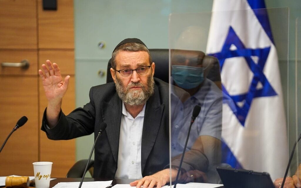 משה גפני בוועדת הכספים של הכנסת, 18 במאי 2021 (צילום: ועם מושקוביץ, דוברות הכנסת)