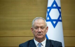 בני גנץ בישיבת הממשלה הראשונה, 13 ביוני 2021 (צילום: יונתן זינדל/פלאש90) בני גנץ בישיבת הממשלה הראשונה, 13 ביוני 2021 (צילום: יונתן זינדל/פלאש90)