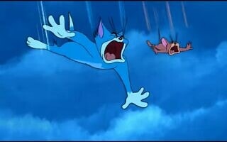 טום וג'רי נופלים, צילום מסך טום וג'רי נופלים, צילום מסך