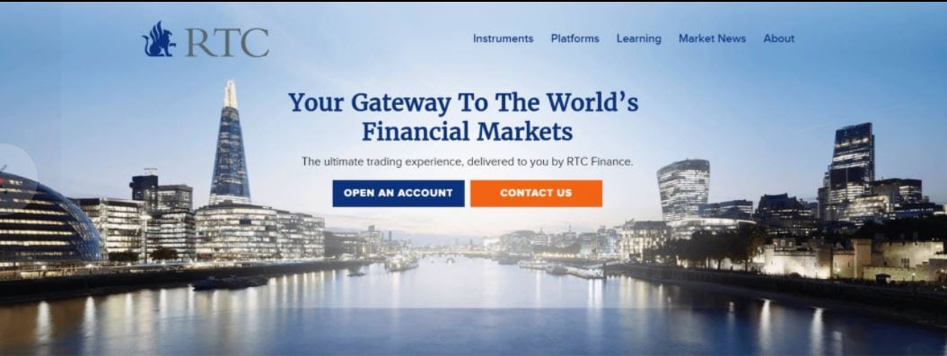 צילום מסך של אתר RTCFinance.com כפי שנראה ב-2017