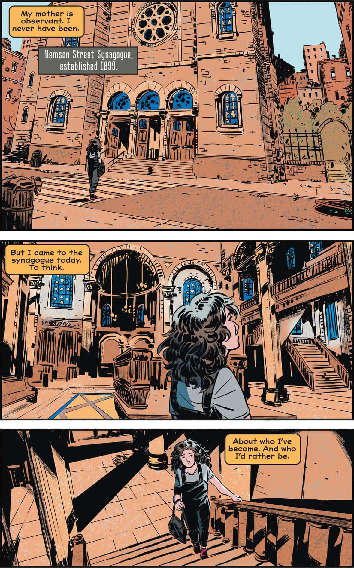 ווילו צימרמן מבקרת בבית כנסת (צילום: DC Comics)