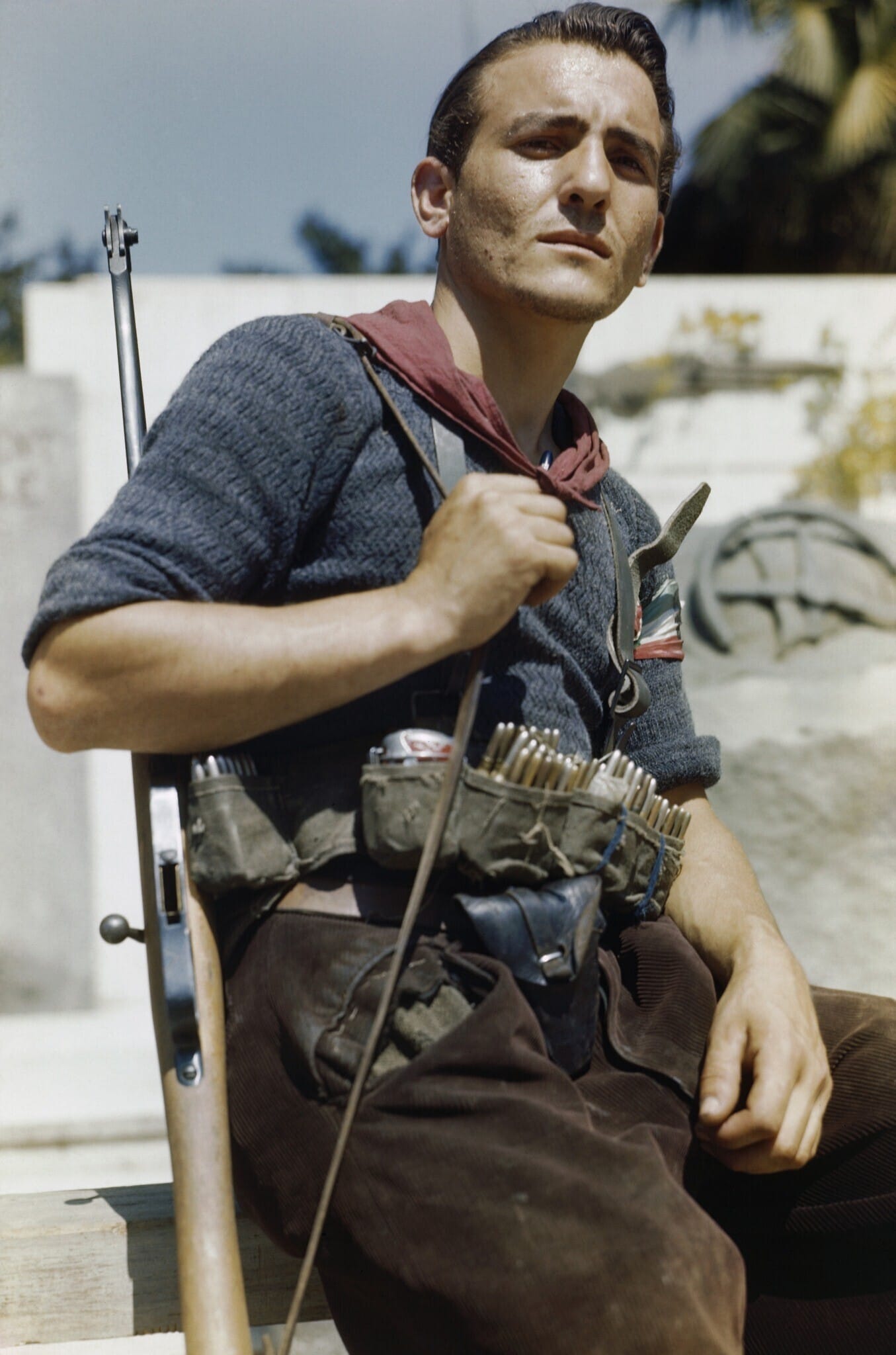 פרטיזן איטלקי בפירנצה, אוגוסט 1944 (צילום: רשות הציבור)