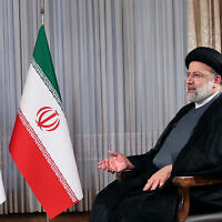 נשיא איראן אבראהים ראיסי, ספטמבר 2021 (צילום: Iranian Presidency Office via AP)