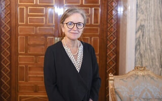 ראשת הממשלה החדשה נג'לא בודן רמדאן, 29 בספטמבר 2021 (צילום: Slim Abid/ Tunisian Presidency via AP) ראשת הממשלה החדשה נג'לא בודן רמדאן, 29 בספטמבר 2021 (צילום: Slim Abid/ Tunisian Presidency via AP)