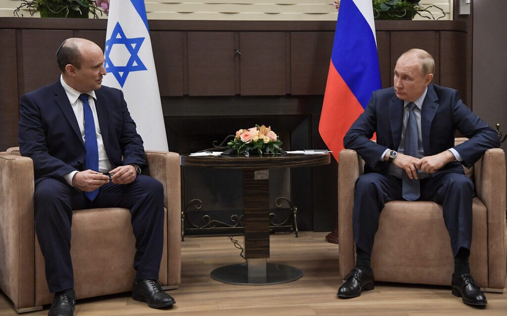 ראש הממשלה נפתלי בנט נפגש עם נשיא רוסיה ולדימיר פוטין בסוצ&#039;י, רוסיה, 22.10.2021 (צילום: קובי גדעון /לע&quot;מ)