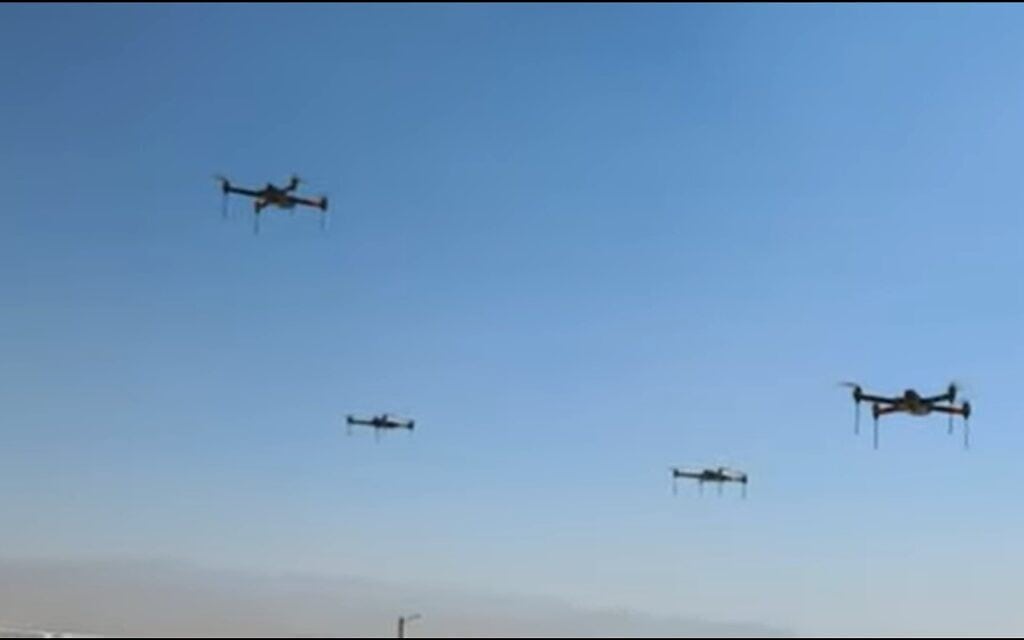 מתקפת מל"טים איראנים על בסיס תנף בסוריה, צילום מסך מ- Boom NEWS