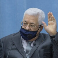 נשיא הרשות הפלסטינית מחמוד עבאס (אבו מאזן) (צילום: AP Photo/Nasser Nasser)