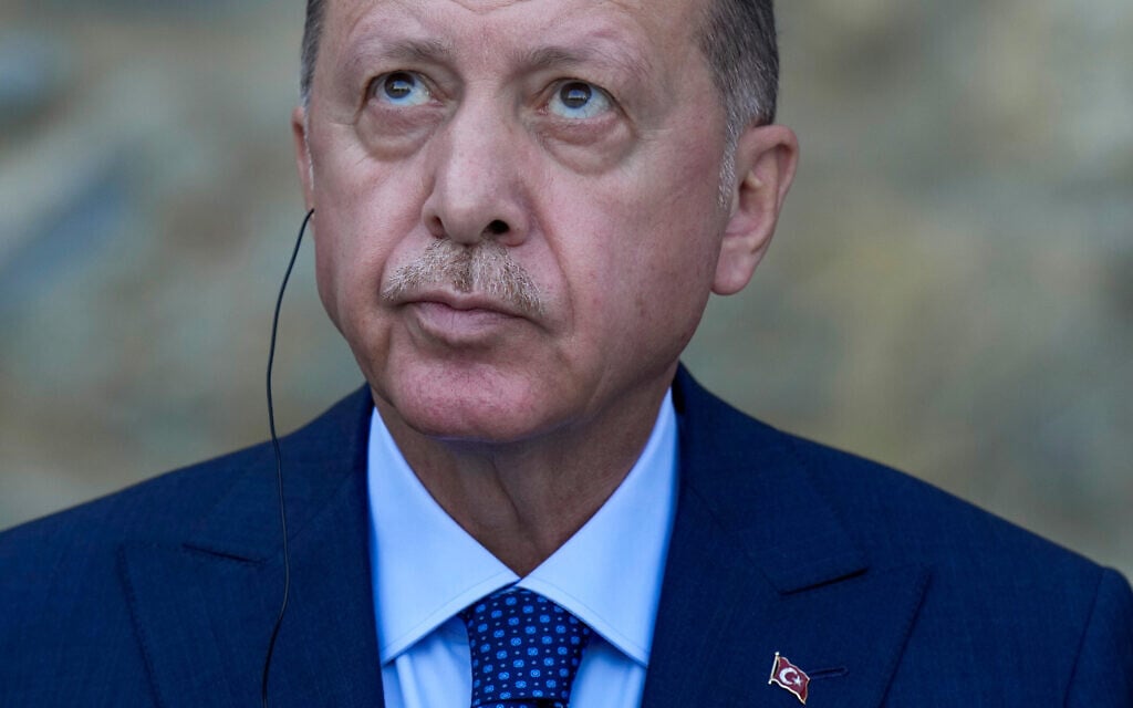 נשיא טורקיה רג'פ טאיפ ארדואן (צילום: AP Photo/Francisco Seco)