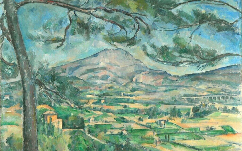"הנוף מסן ויקטור למרגלות עץ האורן", ציור של פול סזאן בגלריית קורטאולד (צילום: he Courtauld)