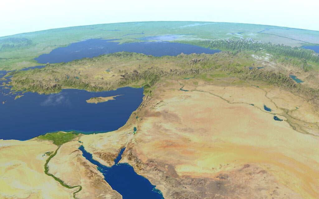 המזרח התיכון על מפת כדור הארץ (צילום: iStock / Harvepino)