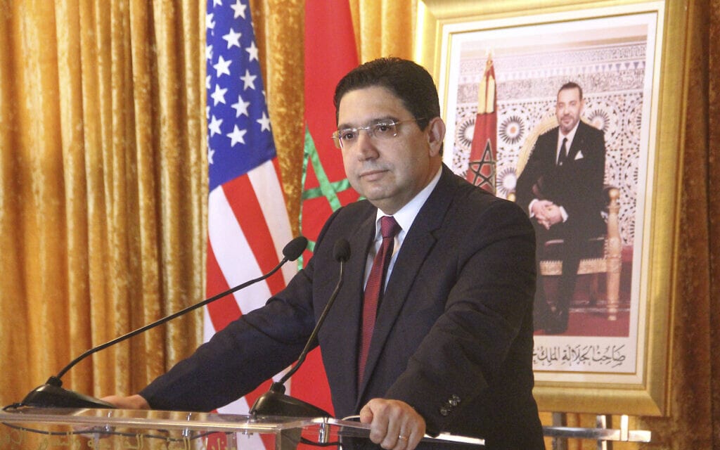 נאסר בוריטה,שר החוץ של מרוקו (צילום: AP Photo/Noureddine Abakchou)