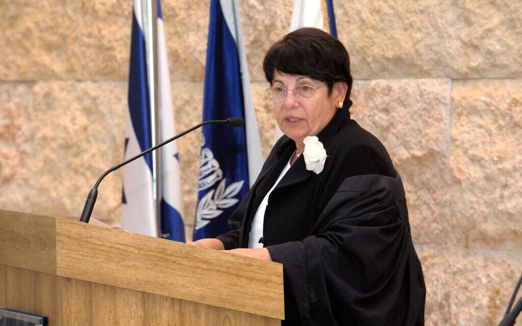 השופטת מרים נאור בטקס השבעתה למשנה לנשיא בית המשפט העליון, 31 במאי 2012 (צילום: מארק ניימן/לע&quot;מ)