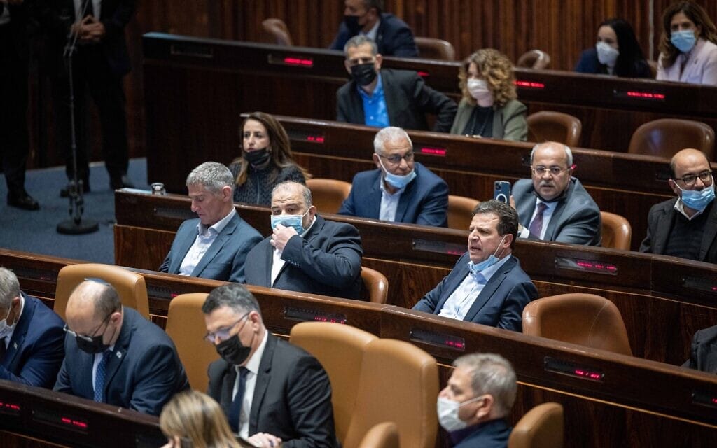 מליאת הכנסת בעת ההצבעה על חוק האזרחות, 7 בפברואר 2022 (צילום: יונתן זינדל, פלאש 90)