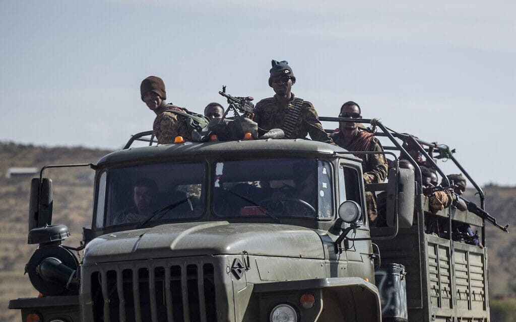 חיילי צבא אתיופיה במלחמת תיגראי (צילום: AP Photo/Ben Curtis, File)