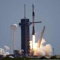 שיגור  SpaceX לחלל, 8 באפריל 2022 (צילום: AP Photo/Chris O'Meara)
