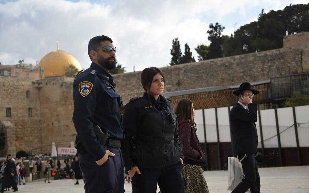 הערכות המשטרה לברכת הכוהנים בעיר העתיקה בירושלים, 20 באפריל 2022 (צילום: דוברות המשטרה)
