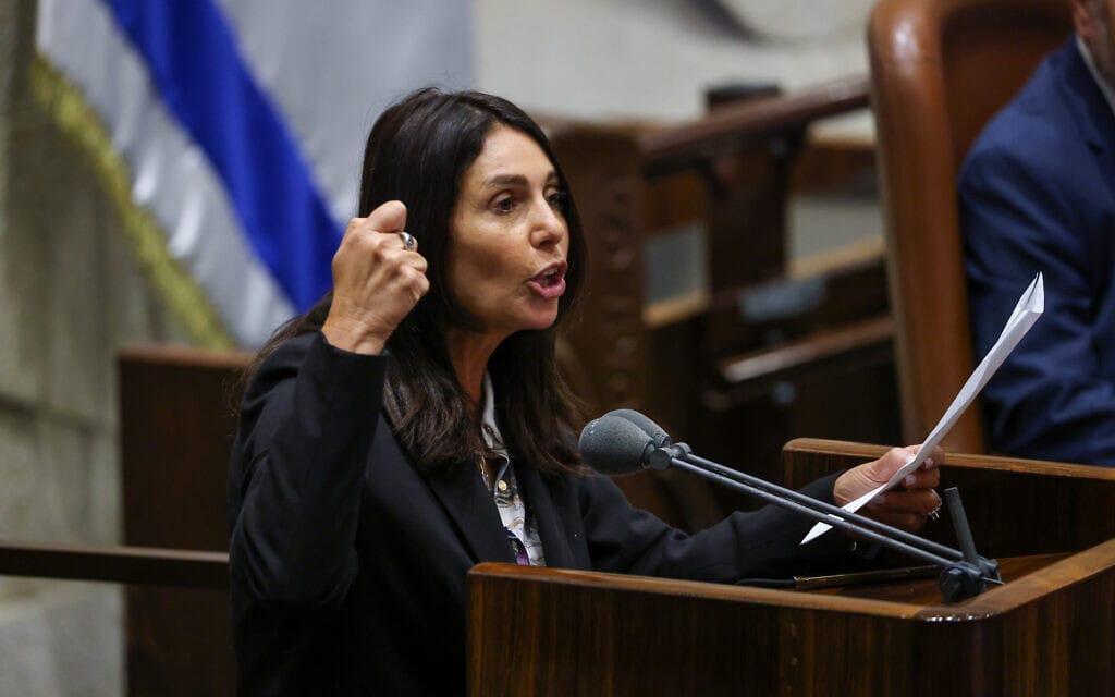 מירי רגב במליאת הכנסת, 24 במאי 2022 (צילום: נועם מושקוביץ, דוברות הכנסת)