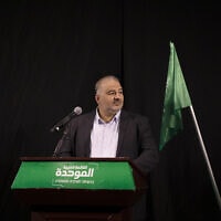 יו"ר רע"ם מנסור עבאס (צילום: AP Photo/Ariel Schalit) יו"ר רע"ם מנסור עבאס (צילום: AP Photo/Ariel Schalit)