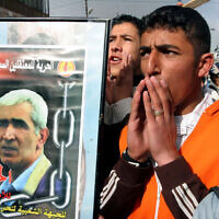 הפגנות לשחרור אחמד סעדאת בחלחול, 2006 (צילום: Najeh Hashlamoun /Flash90.)