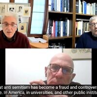"Encounters": A Conversation with Raef Zreik, joined by Alon Confino and Amos Goldberg, צילום מסך