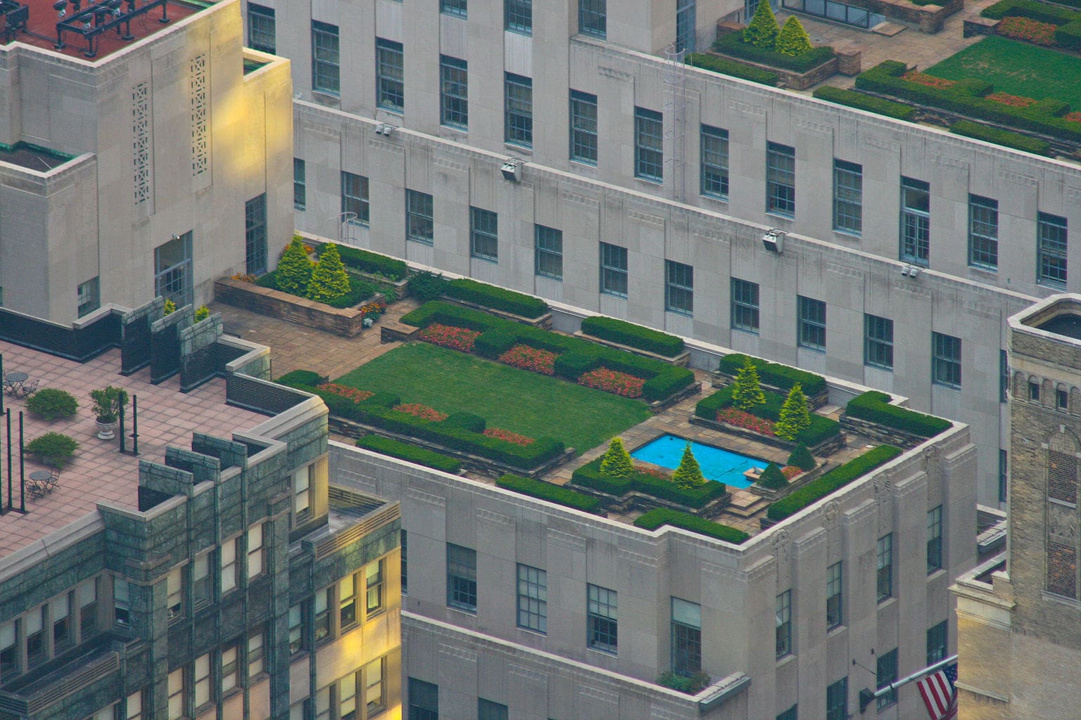 גג ירוק במרכז רוקפלר במנהטן (צילום: ויקיפדיה)