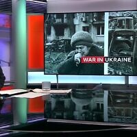 דיווח בבי.בי.סי. על אוקראינה, אילוסטרציה, צילום מסך