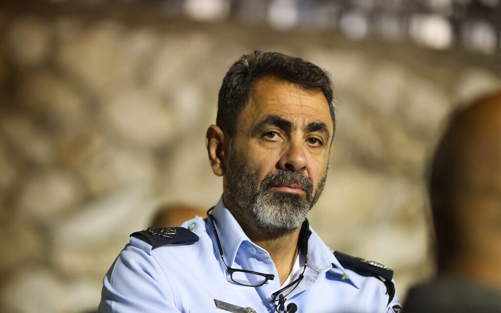 מפקד מחוז הצפון במשטרה, שמעון לביא, 19 במאי 2022 (צילום: דוד כהן, פלאש 90)