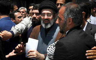 מוג'תבא ח'מינאי, בנו של המנהיג העליון של איראן, האייתוללה עלי ח'מינאי (צילום: AP Photo/Vahid Salemi)