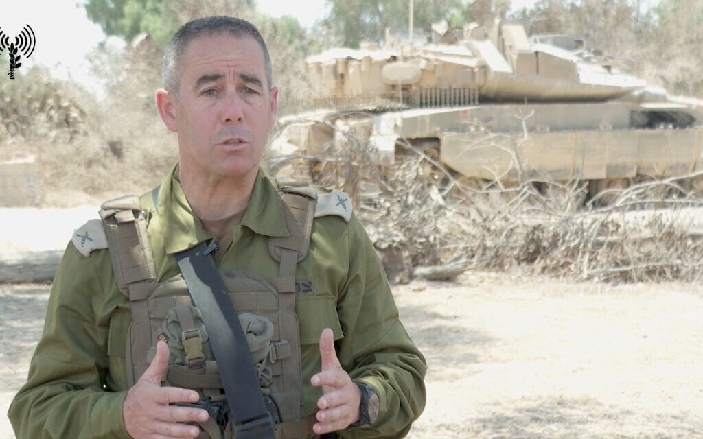 מפקד אוגדת עזה תת אלוף נמרוד אלוני. 4 באוגוסט 2022 (צילום: דובר צה"ל) מפקד אוגדת עזה תת אלוף נמרוד אלוני. 4 באוגוסט 2022 (צילום: דובר צה"ל)