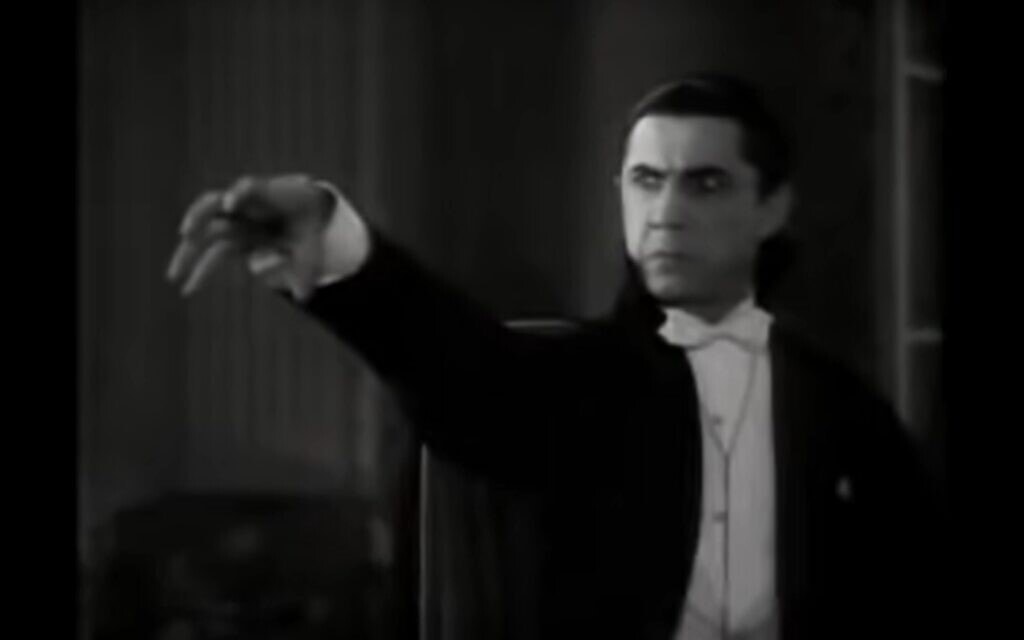 דרקולה, צילום מסך מהסרט של בלה לוגוסיי