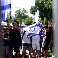 הפגנת תמיכה בח"כ איתמר בן גביר בביה"ס בליך ברמת גן, 5.9.2022