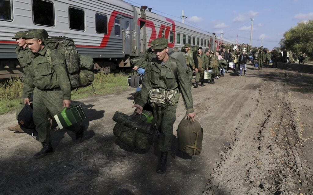 מגויסים טריים ברוסיה, 29 בספטמבר 2022 (צילום: AP Photo)