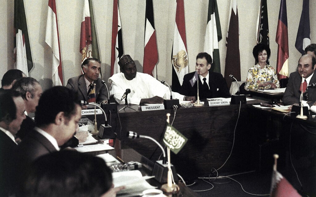 מפגש של אופ&quot;ק ב-1973 (צילום: AP Photo)