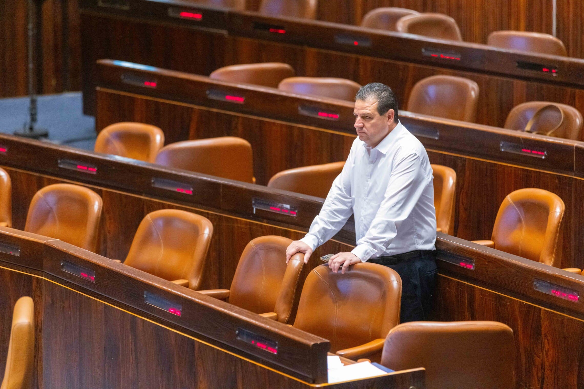 איימן עודה במליאת הכנסת, 30 ביוני 2022 (צילום: אוליבייה פיטוסי, פלאש 90)