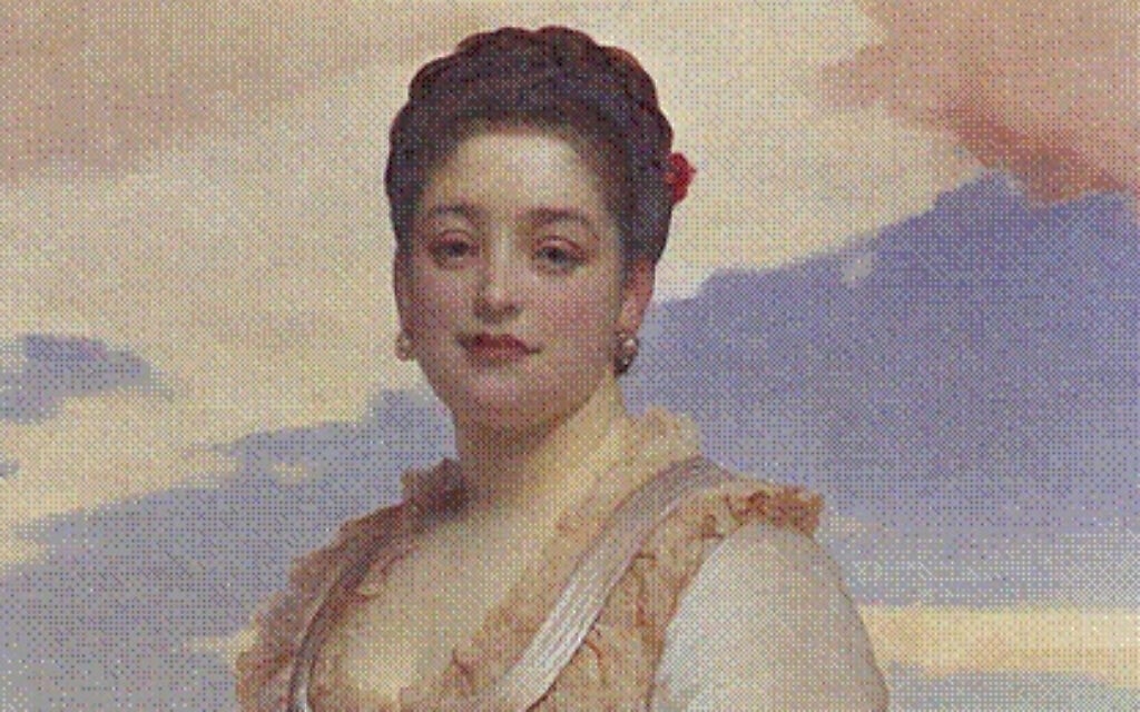 דיוקן של האנה רוטשילד, שצייר פרדריק לייטון (צילום: רשות הציבור)