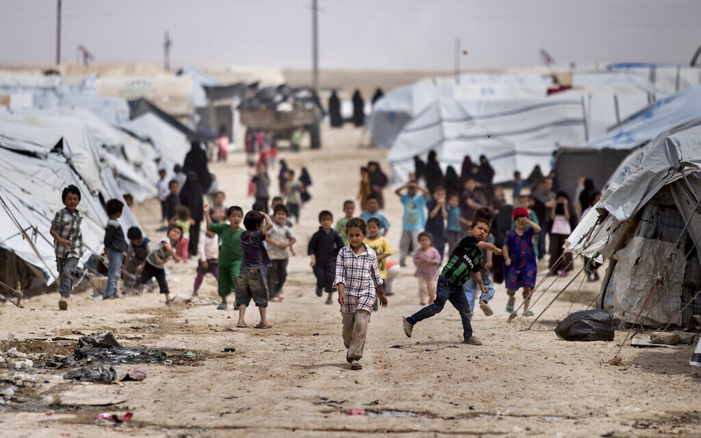 ילדים במחנה אל־חול (צילום: AP Photo/Baderkhan Ahmad, File)